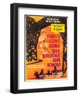 Bridge on the River Kwai, German Movie Poster, 1958-null-Framed Art Print