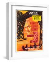 Bridge on the River Kwai, German Movie Poster, 1958-null-Framed Art Print