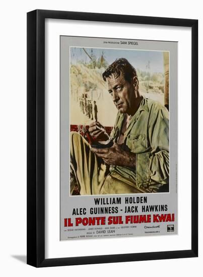 Bridge on the River Kwai, Italian Movie Poster, 1958-null-Framed Art Print