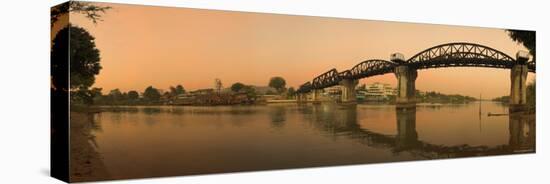 Bridge on the River Kwai over Mae Nam Khwae Noi, Kanchanaburi, Thailand-Alan Copson-Stretched Canvas
