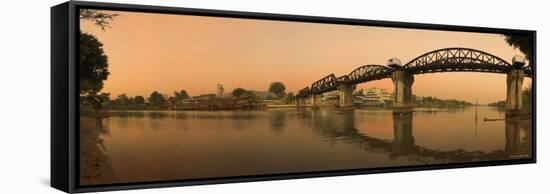 Bridge on the River Kwai over Mae Nam Khwae Noi, Kanchanaburi, Thailand-Alan Copson-Framed Stretched Canvas