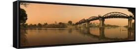 Bridge on the River Kwai over Mae Nam Khwae Noi, Kanchanaburi, Thailand-Alan Copson-Framed Stretched Canvas