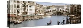 Bridge Over a Canal, Rialto Bridge, Venice, Veneto, Italy-null-Stretched Canvas