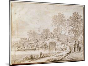 Bridge over a Channel (Month of Ma), 1656-Pieter Molijn-Mounted Giclee Print