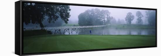 Bridge over a Lake on a Golf Course, Shawnee, Pennsylvania, USA-null-Framed Stretched Canvas