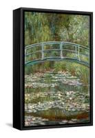 Bridge over a Pond of Water Lilies-Claude Monet-Framed Stretched Canvas