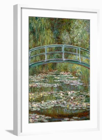 Bridge over a Pond of Water Lilies-Claude Monet-Framed Art Print