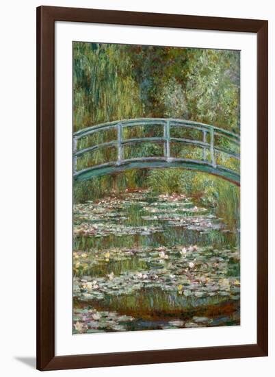 Bridge over a Pond of Water Lilies-Claude Monet-Framed Art Print