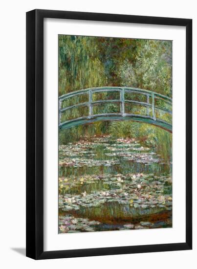 Bridge over a Pond of Water Lilies-Claude Monet-Framed Art Print