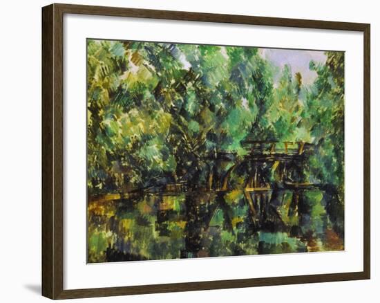 Bridge Over A Pond-Paul Cézanne-Framed Giclee Print