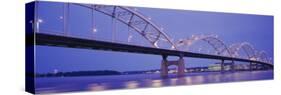 Bridge over a River, Centennial Bridge, Davenport, Iowa, USA-null-Stretched Canvas