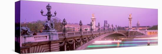 Bridge over a River, Seine River, Paris, France-null-Stretched Canvas