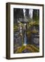 Bridge over a Waterfall with Rocks on Each Side-null-Framed Photographic Print