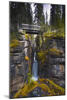 Bridge over a Waterfall with Rocks on Each Side-null-Mounted Photographic Print