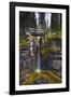 Bridge over a Waterfall with Rocks on Each Side-null-Framed Photographic Print