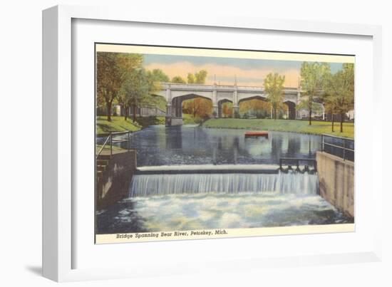 Bridge over Bear River, Petoskey, Michigan-null-Framed Art Print