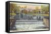 Bridge over Bear River, Petoskey, Michigan-null-Framed Stretched Canvas