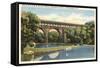 Bridge over Brandywine River, Wilmington, Delaware-null-Framed Stretched Canvas