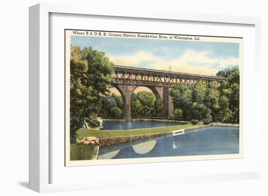 Bridge over Brandywine River, Wilmington, Delaware-null-Framed Art Print