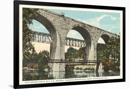 Bridge over Brandywine, Wilmington, Delaware-null-Framed Art Print
