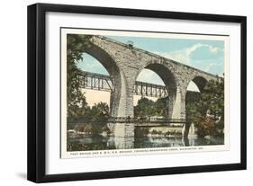 Bridge over Brandywine, Wilmington, Delaware-null-Framed Art Print