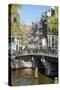 Bridge over Brouwersgracht, Amsterdam, Netherlands, Europe-Amanda Hall-Stretched Canvas