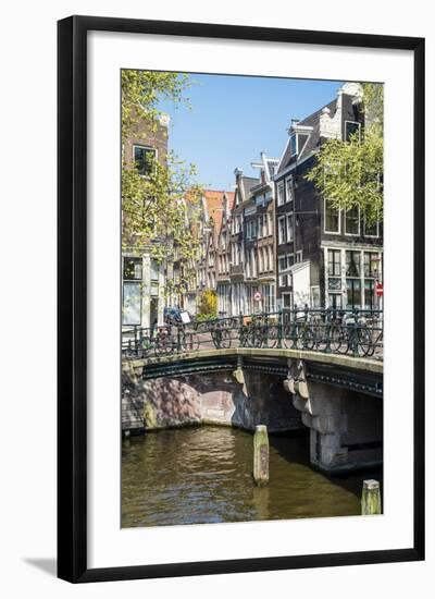 Bridge over Brouwersgracht, Amsterdam, Netherlands, Europe-Amanda Hall-Framed Photographic Print