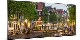 Bridge over Brouwersgracht in Western Grachtengordel Canal Ring at Dusk, Amsterdam-null-Mounted Photographic Print