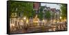 Bridge over Brouwersgracht in Western Grachtengordel Canal Ring at Dusk, Amsterdam-null-Framed Stretched Canvas