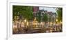 Bridge over Brouwersgracht in Western Grachtengordel Canal Ring at Dusk, Amsterdam-null-Framed Photographic Print