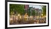 Bridge over Brouwersgracht in Western Grachtengordel Canal Ring at Dusk, Amsterdam-null-Framed Photographic Print