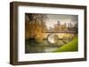 Bridge over Cam River, Cambridge University-sborisov-Framed Photographic Print