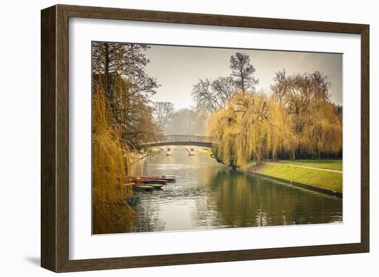 Bridge over Cam River, Cambridge University-sborisov-Framed Photographic Print