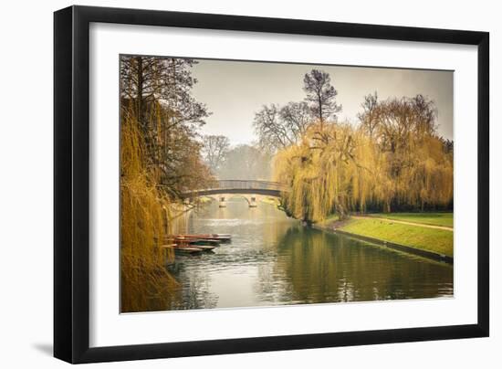 Bridge over Cam River, Cambridge University-sborisov-Framed Photographic Print