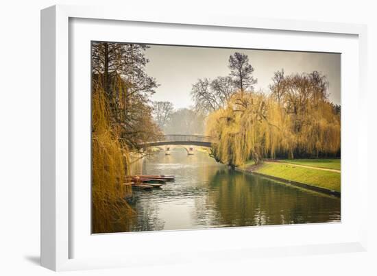 Bridge over Cam River, Cambridge University-sborisov-Framed Photographic Print