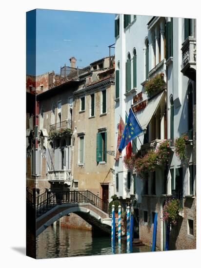 Bridge over Canal, Venice, Italy-Lisa S. Engelbrecht-Stretched Canvas