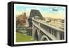 Bridge over Cuyahoga River, Cleveland-null-Framed Stretched Canvas