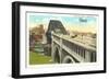 Bridge over Cuyahoga River, Cleveland-null-Framed Art Print