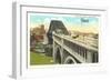 Bridge over Cuyahoga River, Cleveland-null-Framed Art Print