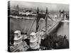 Bridge over Danube River of Budapest-null-Stretched Canvas