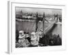 Bridge over Danube River of Budapest-null-Framed Photographic Print