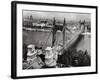 Bridge over Danube River of Budapest-null-Framed Photographic Print