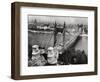 Bridge over Danube River of Budapest-null-Framed Photographic Print