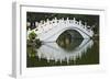 Bridge over garden pond in Liberty Square, Taipei, Taiwan-Keren Su-Framed Photographic Print