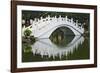 Bridge over garden pond in Liberty Square, Taipei, Taiwan-Keren Su-Framed Photographic Print