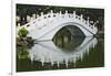 Bridge over garden pond in Liberty Square, Taipei, Taiwan-Keren Su-Framed Premium Photographic Print