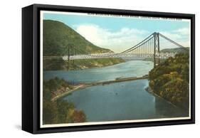 Bridge over Hudson River, New York-null-Framed Stretched Canvas