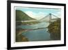 Bridge over Hudson River, New York-null-Framed Premium Giclee Print
