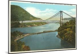 Bridge over Hudson River, New York-null-Mounted Art Print