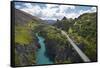 Bridge over Kawarau River, Kawarau Gorge, South Island, New Zealand-David Wall-Framed Stretched Canvas